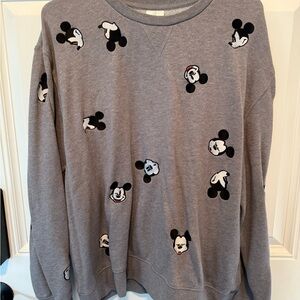 Disney Gray Sweatshirt with Iconic Character Design